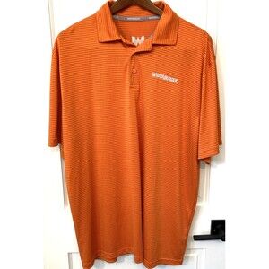 Whataburger  XL Striped Orange Polo Shirt Fast Food Employee Uniform Merch Urban